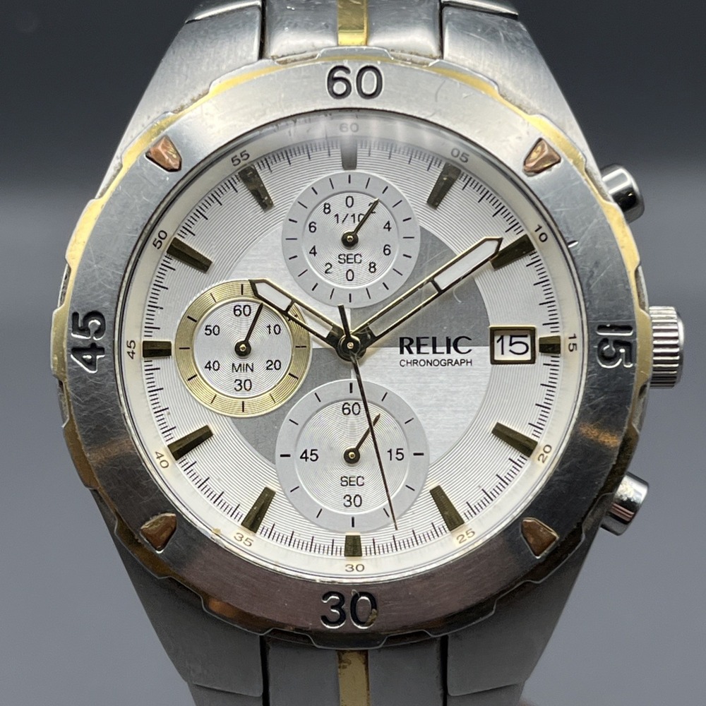 Relic ZR66000 Two-Tone Chronograph Watch – Ready to Wear, Men's Quartz